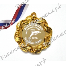 Медаль Выпускнику детского сада 2027г именная